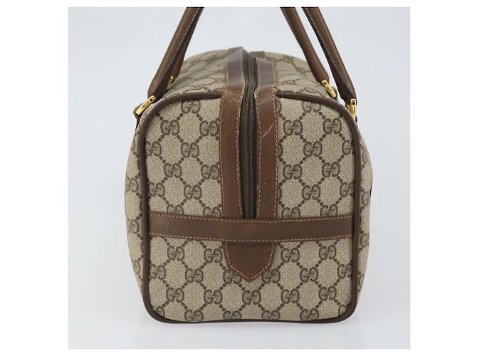 Borsa Boston in PVC beige GG Supreme Web Sherry Line di GUCCI 002 069 0696 Auth 162976 - vista 4