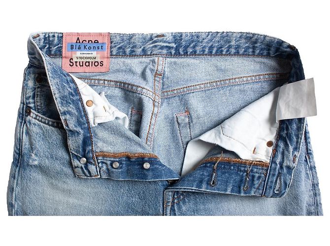 Acne Studios, Gerade geschnittene gewaschene Jeans Schwarz - Ansicht 6