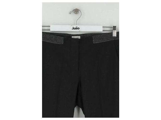 Brunello Cucinelli Pantalones slim grises - vista 2