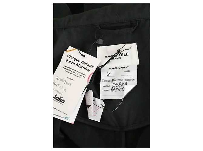 Isabel Marant Etoile Gabardina negra Negro - vista 5