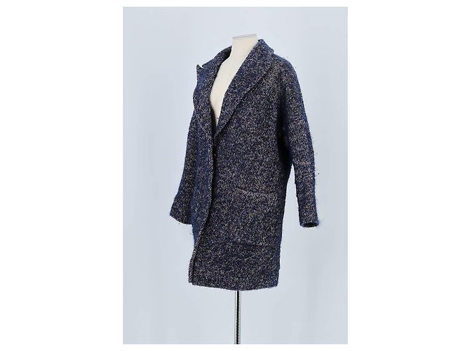 Zadig & Voltaire Manteau en laine bleu - vue 4