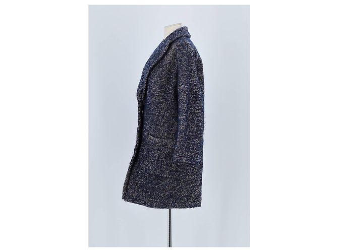 Zadig & Voltaire Manteau en laine bleu - vue 5