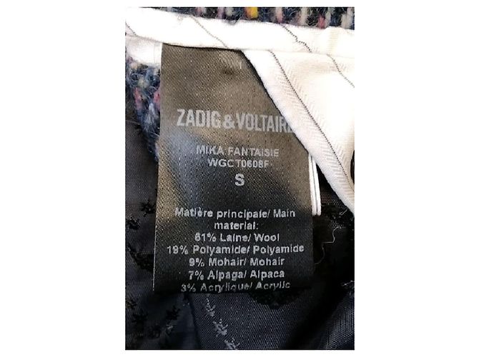 Zadig & Voltaire Manteau en laine bleu - vue 8