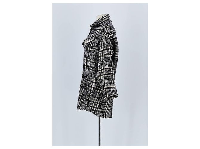 The Kooples Abrigo de lana negro - vista 5