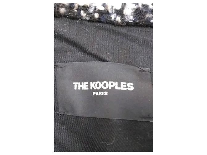 The Kooples Abrigo de lana negro - vista 7