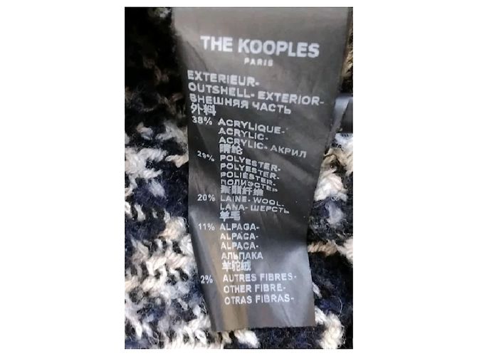 The Kooples Abrigo de lana negro - vista 8