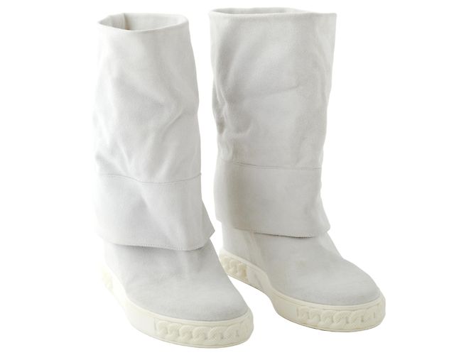 Autre Marque Botines de cuero Casadei Gris - vista 2