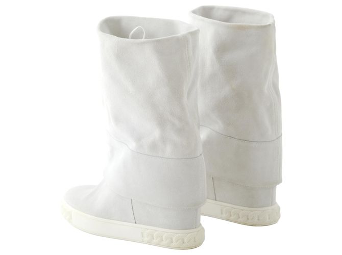 Autre Marque Botines de cuero Casadei Gris - vista 3