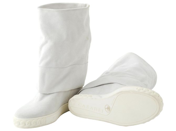 Autre Marque Botines de cuero Casadei Gris - vista 6
