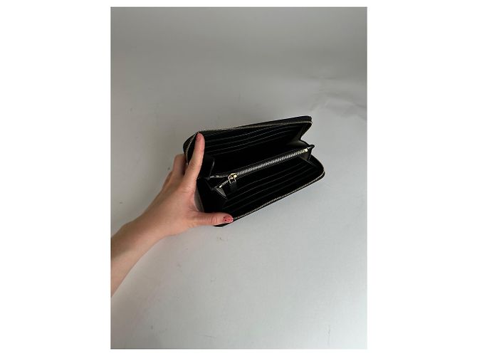 Vintage Marni Leather Wallet Rose Black - view 4