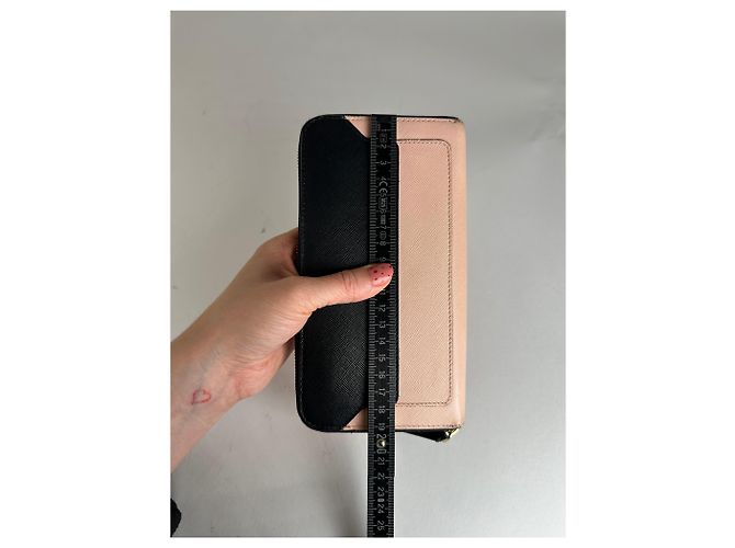Vintage Marni Leather Wallet Rose Black - view 6