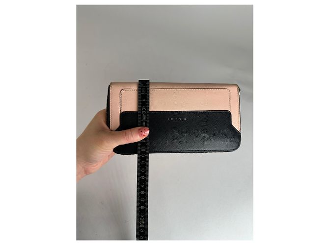 Vintage Marni Leather Wallet Rose Black - view 7