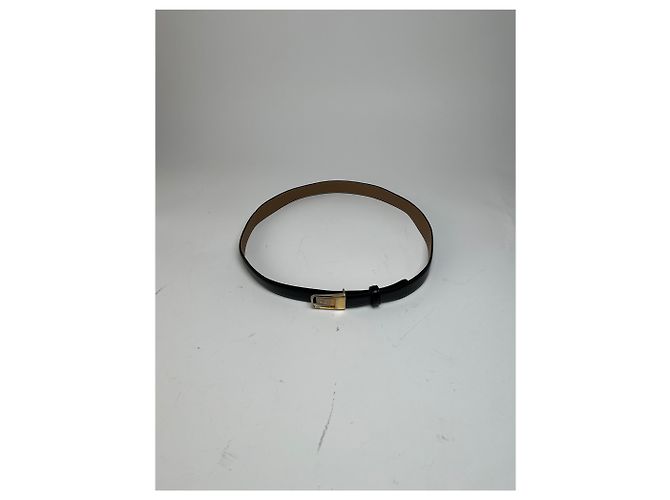 Vintage Givenchy Schlangenprägung Leder Gürtel Schwarz - Ansicht 3