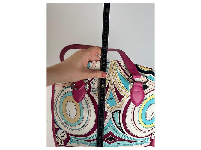 Borsa in pelle vintage Emilio Pucci multicolore - vista 12