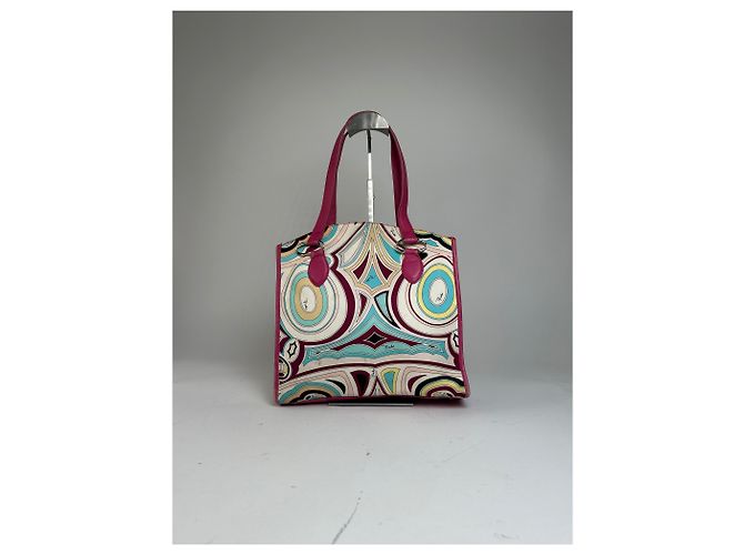 Borsa in pelle vintage Emilio Pucci multicolore - vista 14