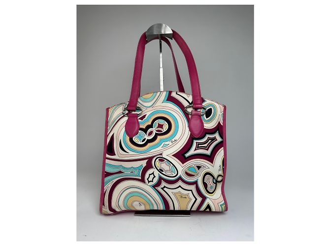 Borsa in pelle vintage Emilio Pucci multicolore - vista 4