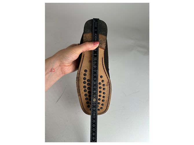 Mocassino in Camoscio Nero con Bit Vintage Gucci Marrone - vista 9