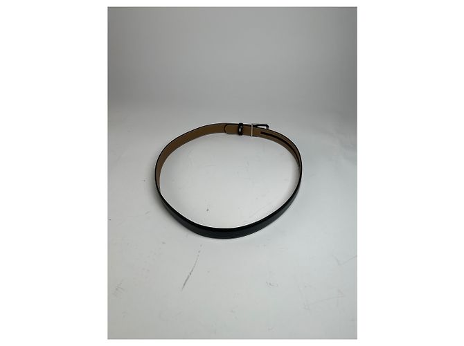Vintage Lanvin Schlangenprägung Leder Gürtel Schwarz - Ansicht 3