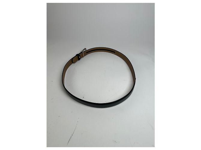 Vintage Lanvin Schlangenprägung Leder Gürtel Schwarz - Ansicht 4