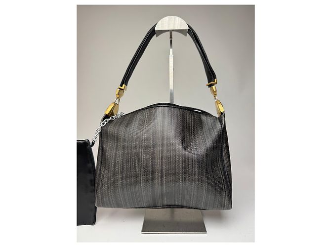 Borsa in pelle 2Way vintage Givenchy nera e grigia Nero - vista 10