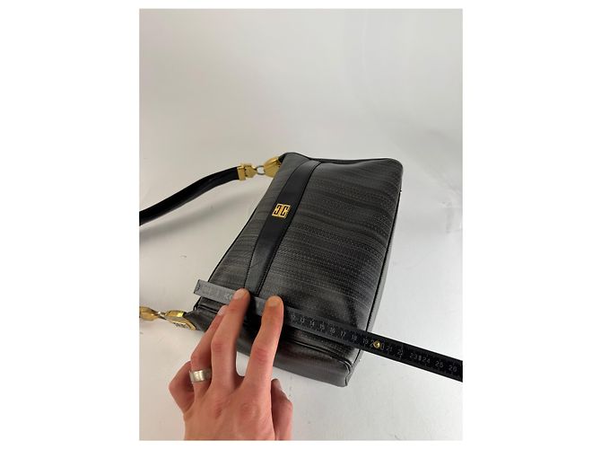 Borsa in pelle 2Way vintage Givenchy nera e grigia Nero - vista 12