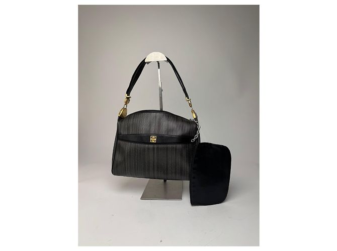 Borsa in pelle 2Way vintage Givenchy nera e grigia Nero - vista 15