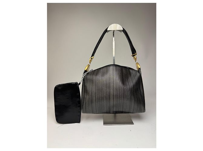 Borsa in pelle 2Way vintage Givenchy nera e grigia Nero - vista 2