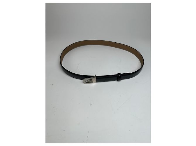 Vintage Lanvin Schlangenprägung Leder Gürtel Schwarz Mehrfarben - Ansicht 2