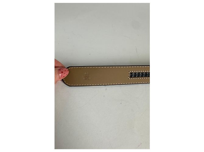 Vintage Lanvin Schlangenprägung Leder Gürtel Schwarz Mehrfarben - Ansicht 7