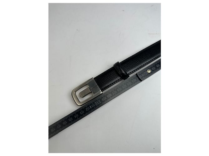 Vintage Lanvin Schlangenprägung Leder Gürtel Schwarz Mehrfarben - Ansicht 8