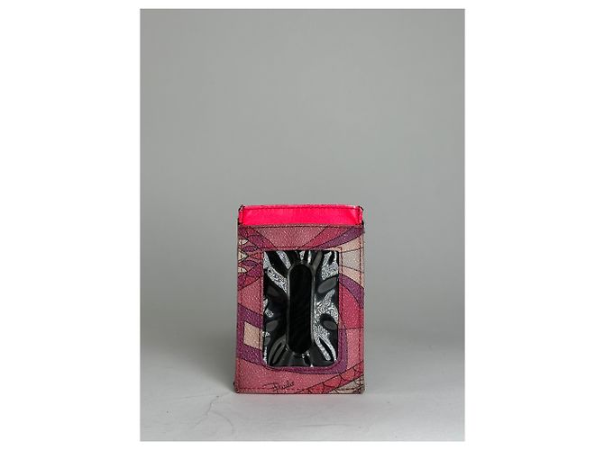 Vintage Emilio Pucci Lederkartenhalter Mehrfarbig Mehrfarben - Ansicht 2