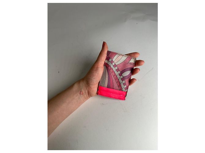 Vintage Emilio Pucci Lederkartenhalter Mehrfarbig Mehrfarben - Ansicht 4