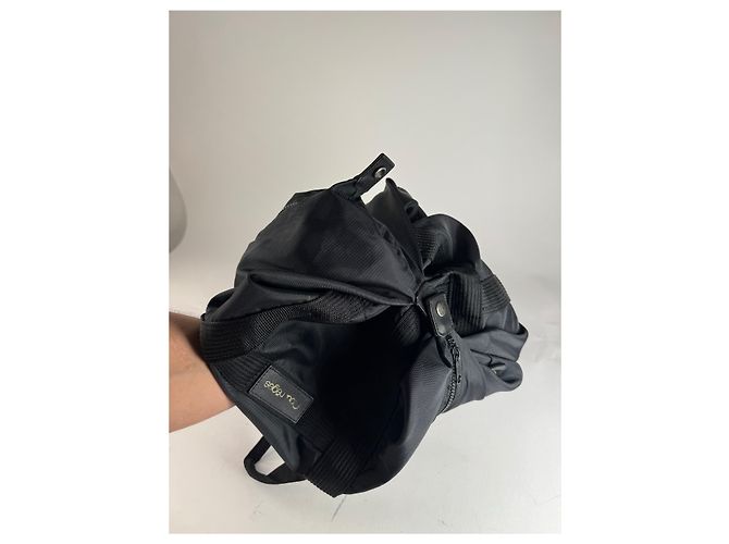 Vintage Courreges Polyester Reisetasche Schwarz - Ansicht 13
