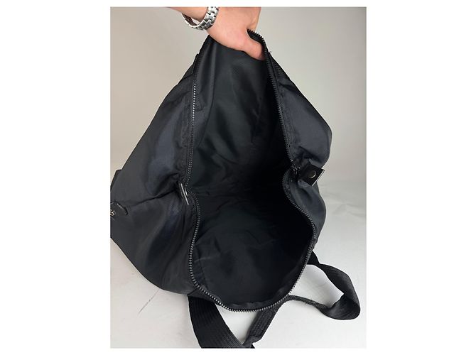Vintage Courreges Polyester Reisetasche Schwarz - Ansicht 3