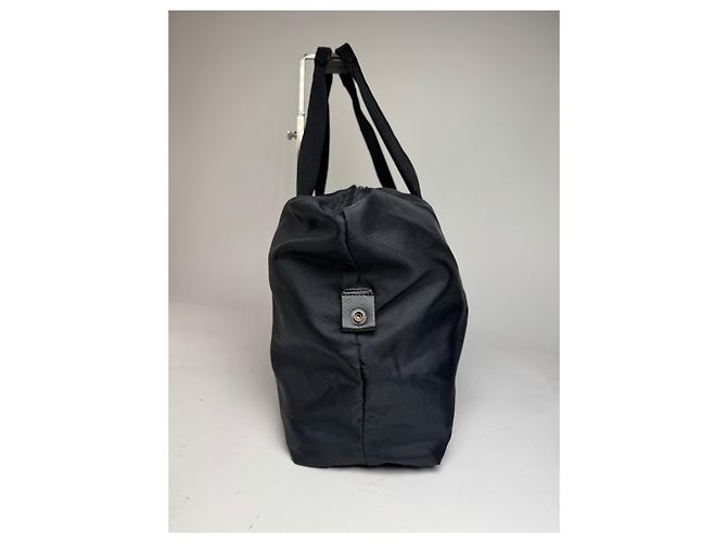 Vintage Courreges Polyester Reisetasche Schwarz - Ansicht 6