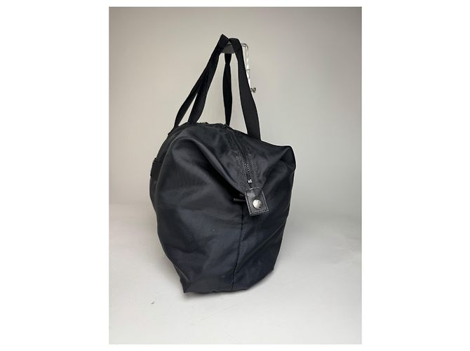 Vintage Courreges Polyester Reisetasche Schwarz - Ansicht 8