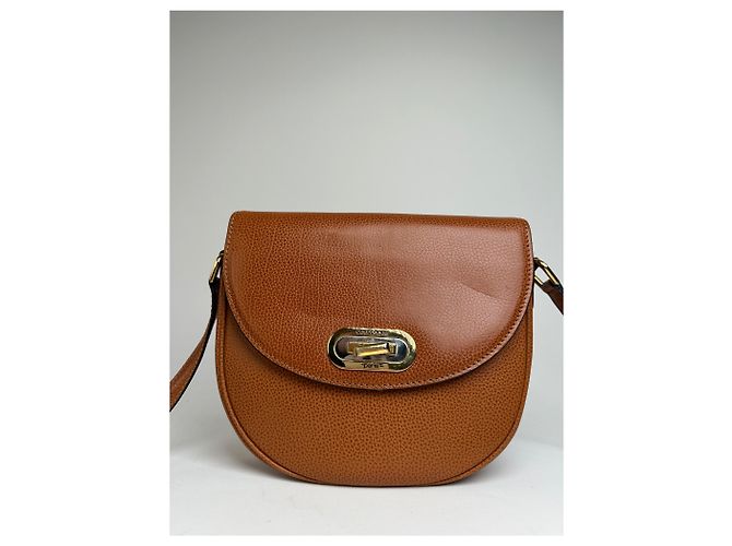 Vintage Courreges Leather Shoulder Bag Brown - view 10