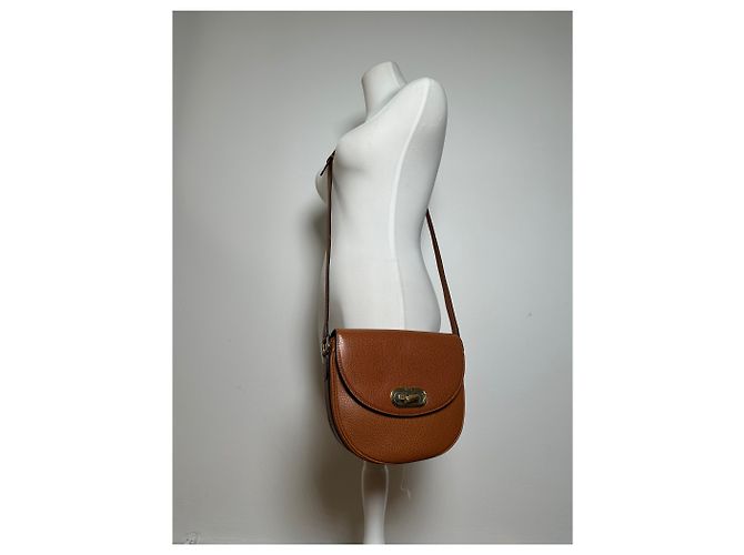 Vintage Courreges Leather Shoulder Bag Brown - view 2