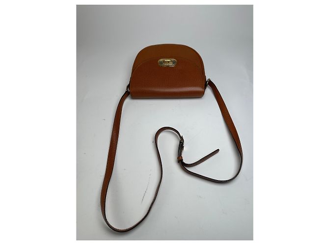 Vintage Courreges Leather Shoulder Bag Brown - view 4