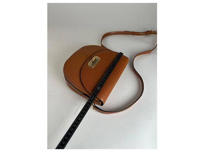 Vintage Courreges Leather Shoulder Bag Brown - view 5