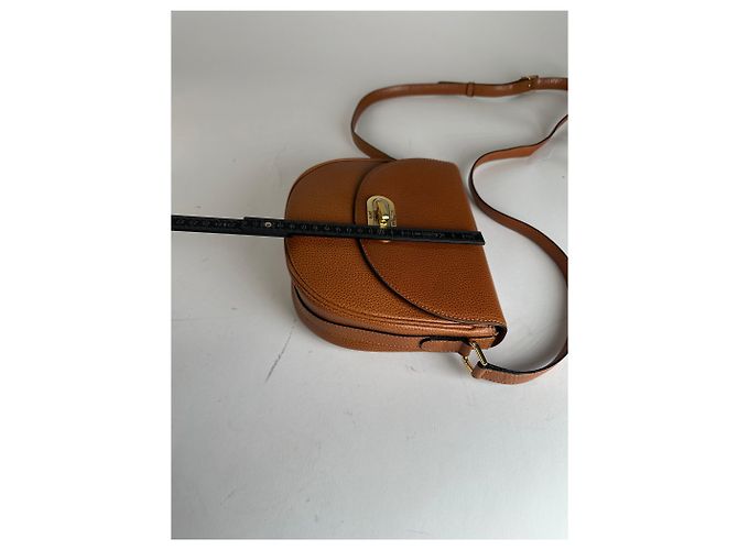 Vintage Courreges Leather Shoulder Bag Brown - view 6