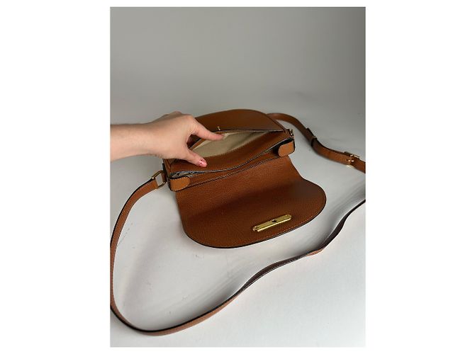 Vintage Courreges Leather Shoulder Bag Brown - view 9