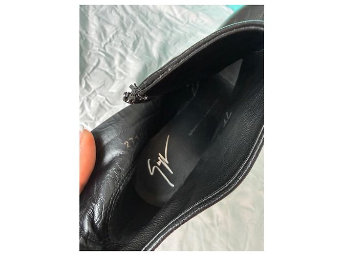 Décolleté Giuseppe Zanotti Curve Jem in pelle nera Nero - vista 8