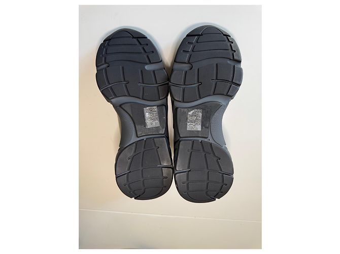 Sneakers Dior B23 in Tela Tecnica e Pelle di Vitello Khaki Nero Cachi - vista 6