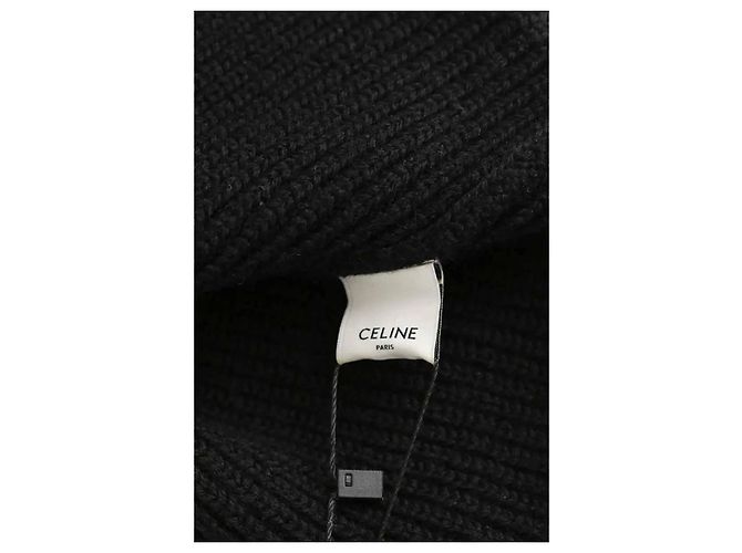 Céline Berretto di lana nero - vista 4