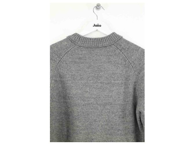 Burberry Pull en laine gris - vue 4