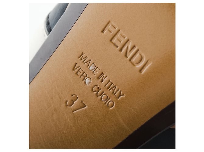 Fendi Leder Peeptoe Slingback Sandalen Mehrfarben - Ansicht 5