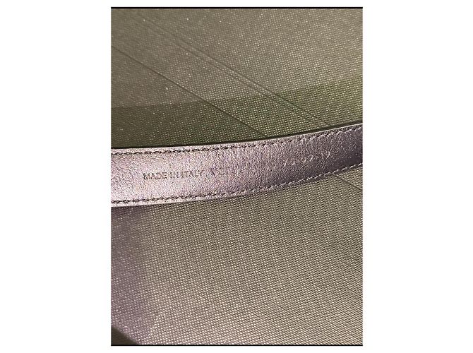 Yves Saint Laurent Schmale schwarze Leder-Gürtel von Saint Laurent - Ansicht 4