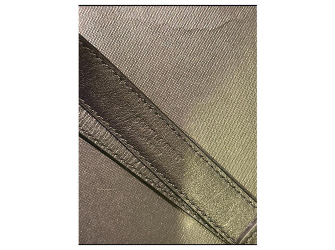Yves Saint Laurent Schmale schwarze Leder-Gürtel von Saint Laurent - Ansicht 5