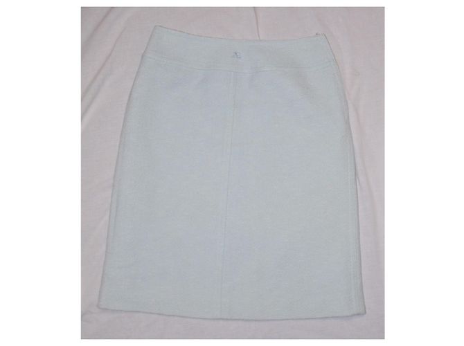 Courreges Falda Courrèges de algodón azul cielo estilo tweed Azul claro - vista 3